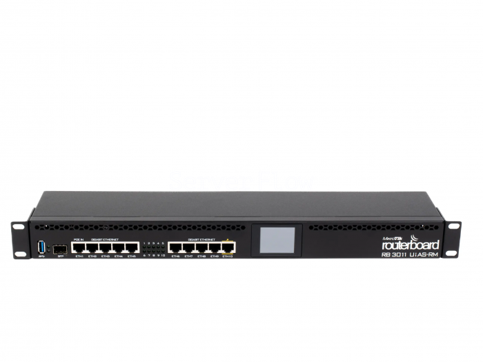 Коммутатор MikroTik RB3011UIAS-RM (10х RJ45 1 Гбит/с, 1х SFP 1 Гбит/с)