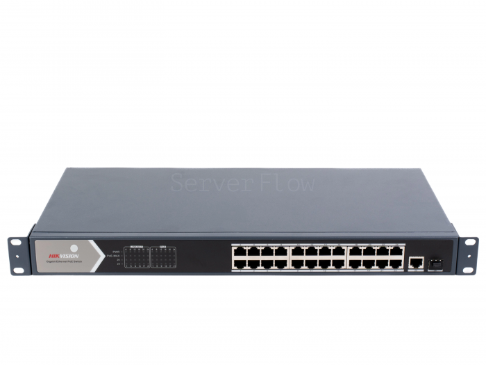 Коммутатор Hikvision DS-3E0526P-E (24x 1 Гбит/с PoE, 1x RJ45/SFP 1 Гбит/с)