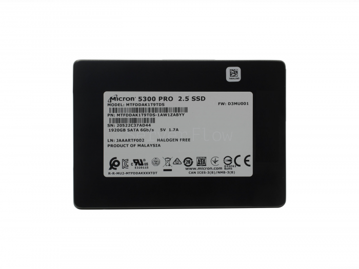 SSD-накопитель Micron 5300 MAX 1.92TB 2.5" 6Gb/s [MTFDDAK1T9TDT-1AW1ZABYY]