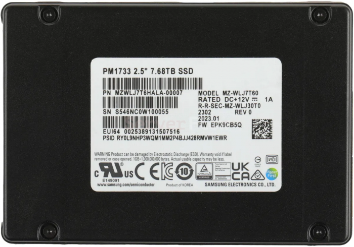 SSD-накопитель Samsung PM1733 7.68TB