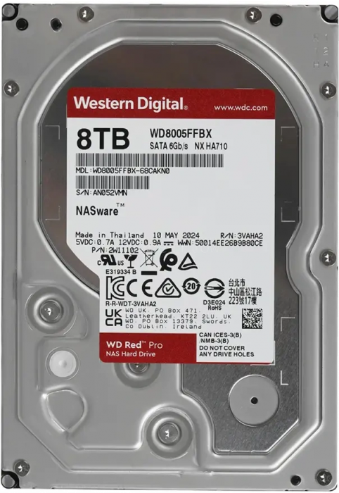 Жесткий диск WD Red Pro 8TB 3.5" SATA 6GB/s [WD8005FFBX]