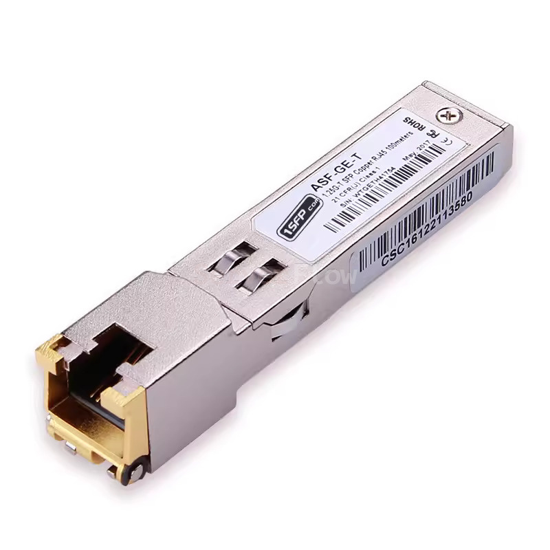 Переходной модуль 1SFPcom SFP+ to RJ45(1000BASE-T, SFP+, 100m)