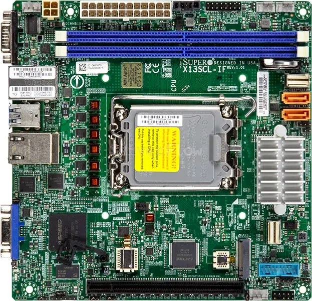 Материнская плата X13SCL-IF(1x LGA1700, Intel® Xeon® E-2400 , ITX)