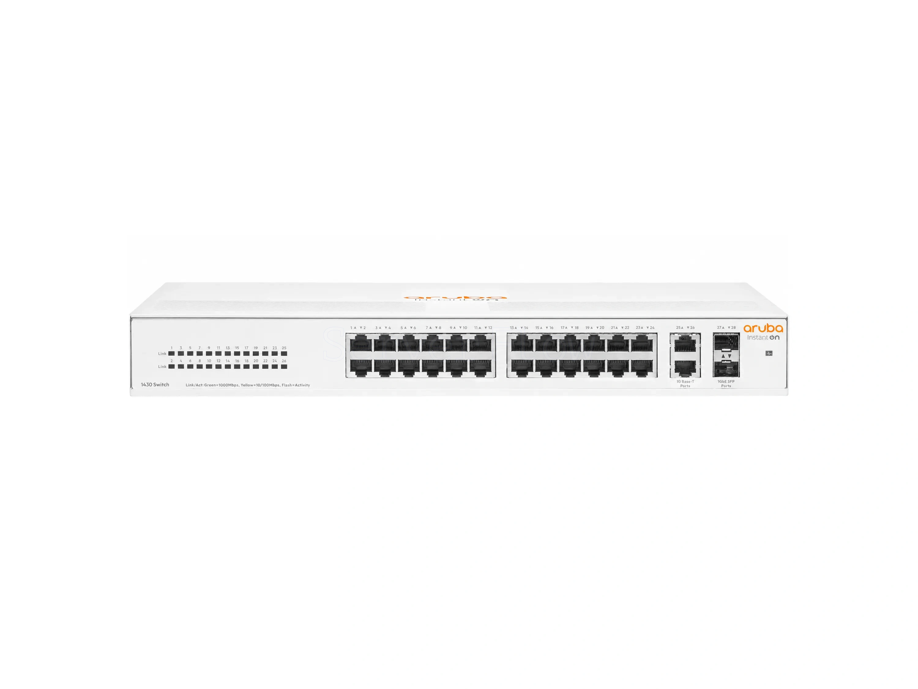 Коммутатор HPE Networking Instant On 1430 26G 2SFP (26x RJ-45 1 Гбит/с, 2x SFP 1 Гбит/с) [R8R50A]