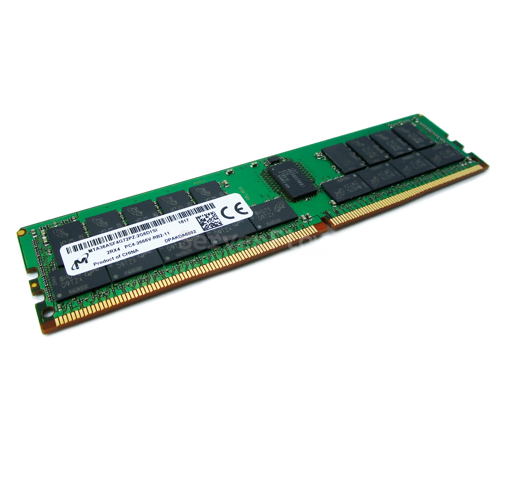 Серверная RAM Micron 16GB DDR4 ECC REG 2666Mhz 2Rx4 (HPE Сертификат)