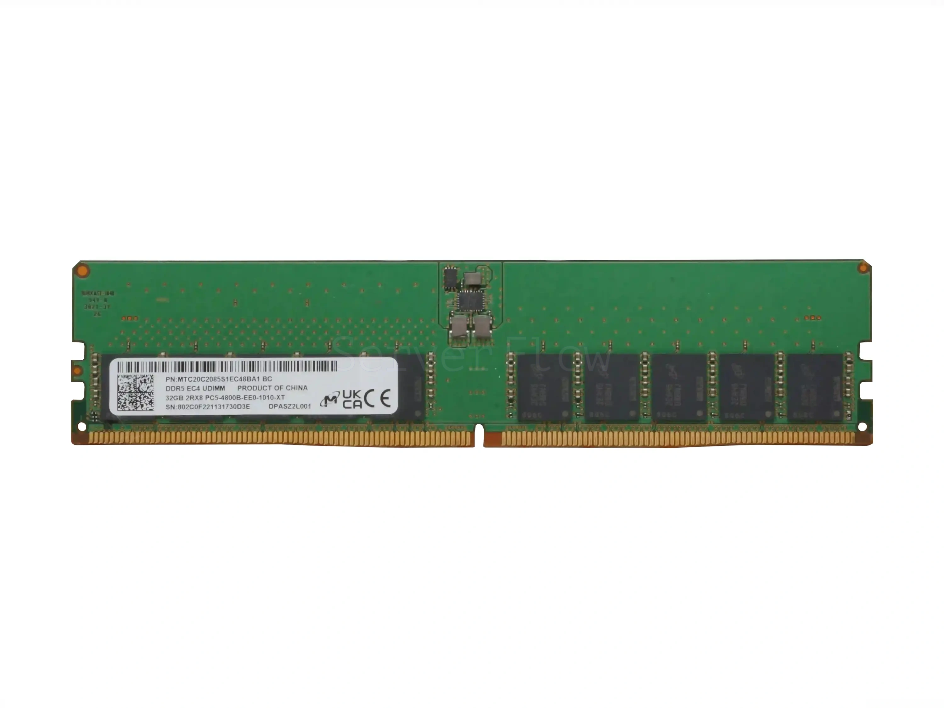 Оперативная память 32GB DDR5 ECC UDIMM Micron 4800Mhz 2Rx8 [MTC20C2085S1EC48BA1]
