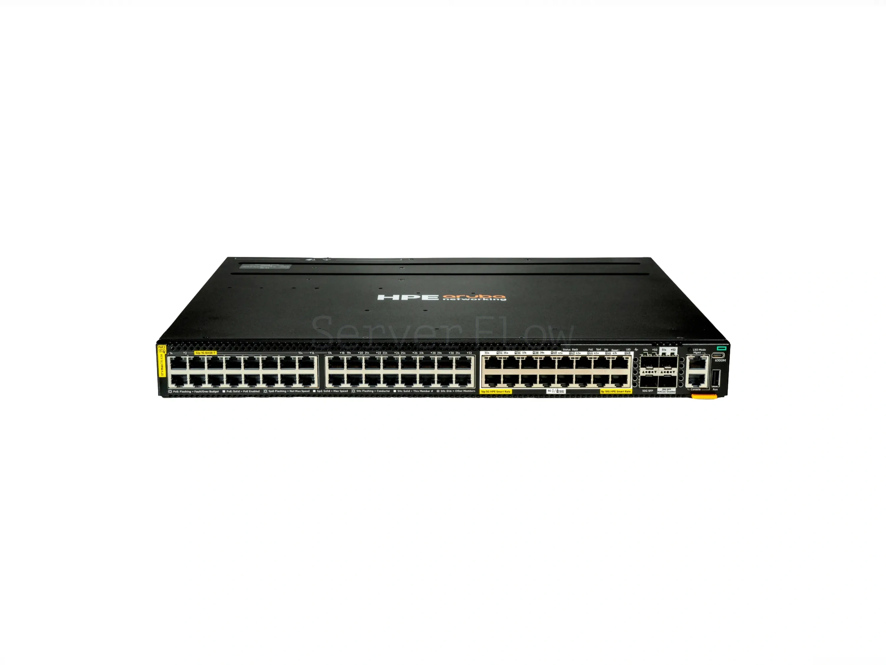Коммутатор HPE Aruba CX 6300M 32G 16SR5 Class8 PoE MACsec TAA (48x RJ-45 1 Гбит/с, 2x SFP56 50 Гбит/с [S4P45A]