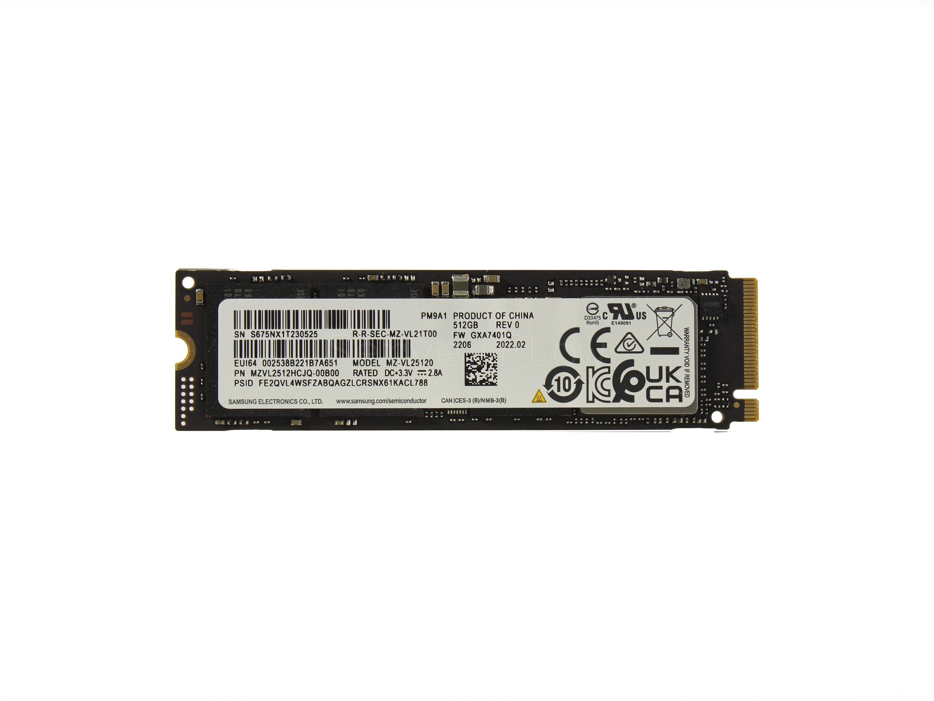 SSD-накопитель Samsung PM9A1 512GB M2 [MZVL22T0HBLB]