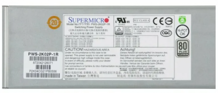 Блок питания Supermicro PWS-2K02P-1R 2000W