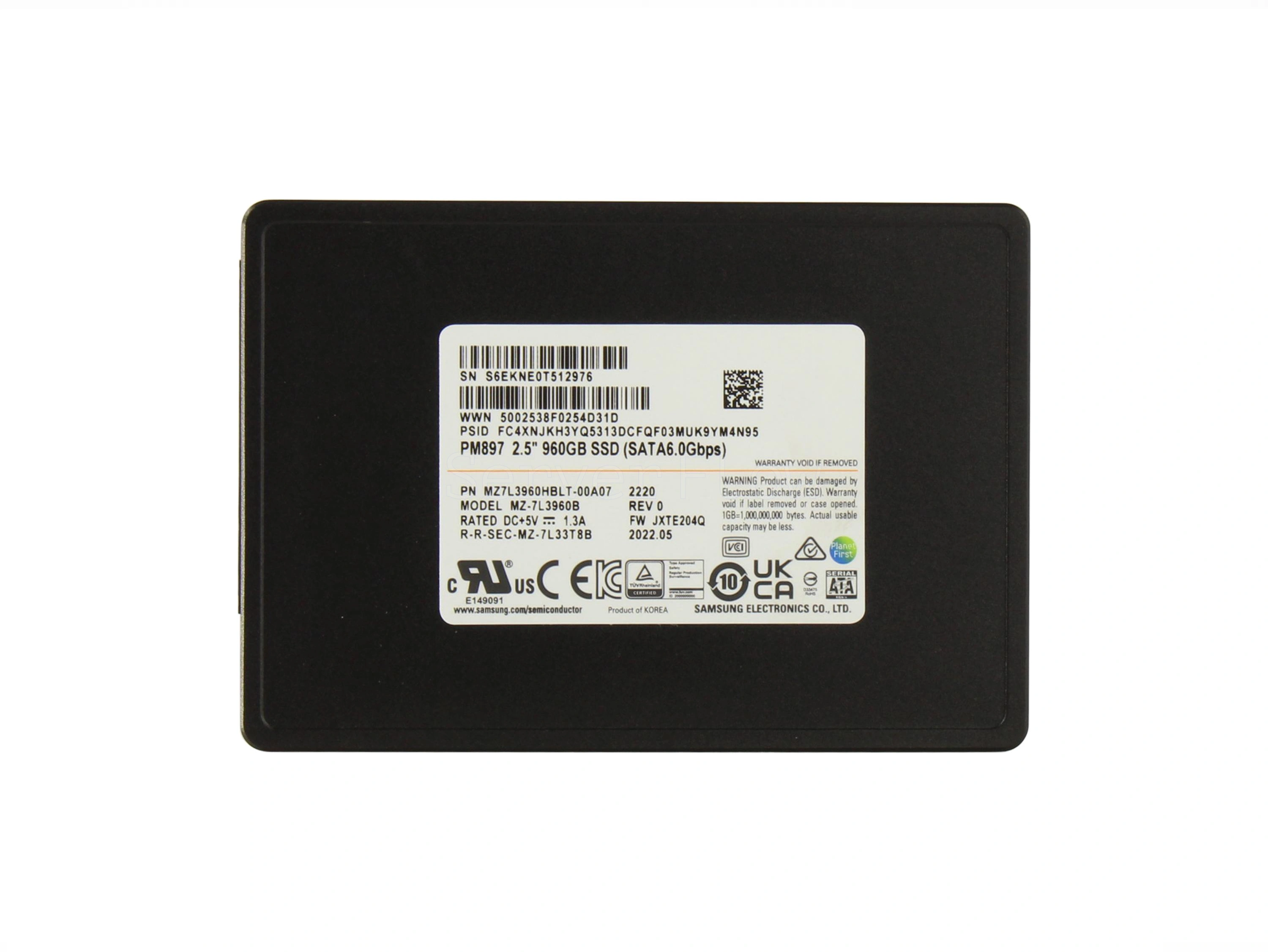 SSD-накопитель Samsung PM897 960GB 2.5" SATA 6Gb/s [MZ7L3960HBLT-00B7C]