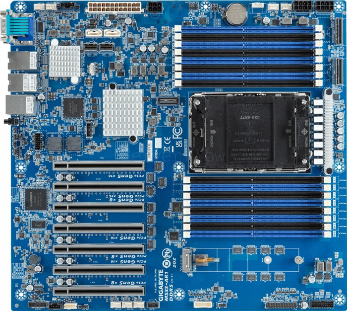 Материнская плата Gigabyte MS33-AR1 Rev 1.x/3.x (E-ATX, LGA4677, 16 DIMM)