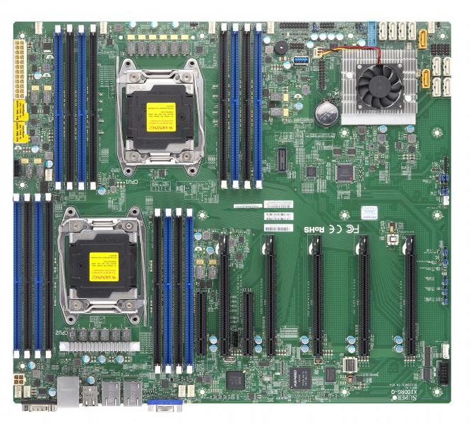 Материнская плата Supermicro X10DRG-Q (15.2" x 13.2", 2х E5 V3/V4, 24DIMM, 5x PCI-E x16, 2x 1GBe RJ45, 10x SATA3, IPMI 2.0, C612)