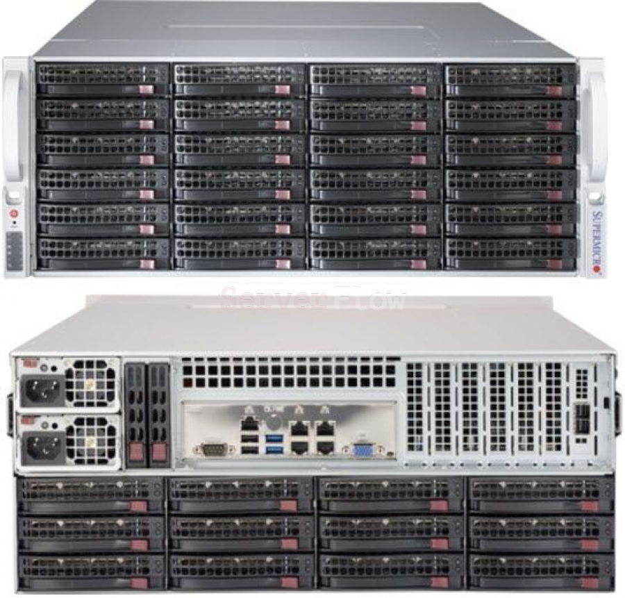 Supermicro CSE 847 4U (2БП, 1280W,EEATX, 24+12LFF c экспандером SAS/SATA 12gb/s)