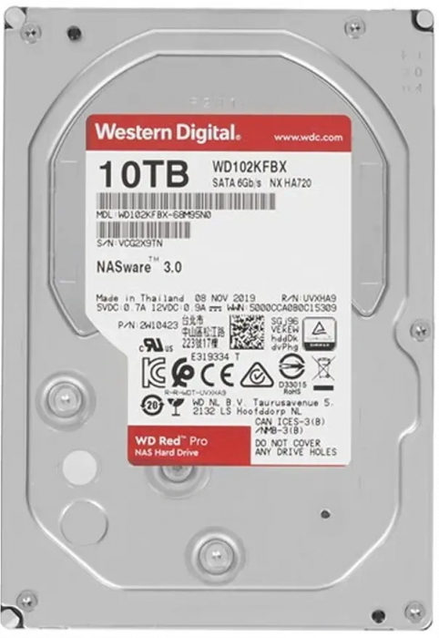 Жесткий диск WD Red Pro 10TB 3.5" SATA 6GB/s [WD102KFBX]