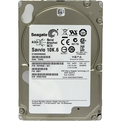 Жесткий диск 900GB HDD 2.5" SAS 6GB/s Seagate 10K Rpm Savio 10K.6 (ST900MM0006)