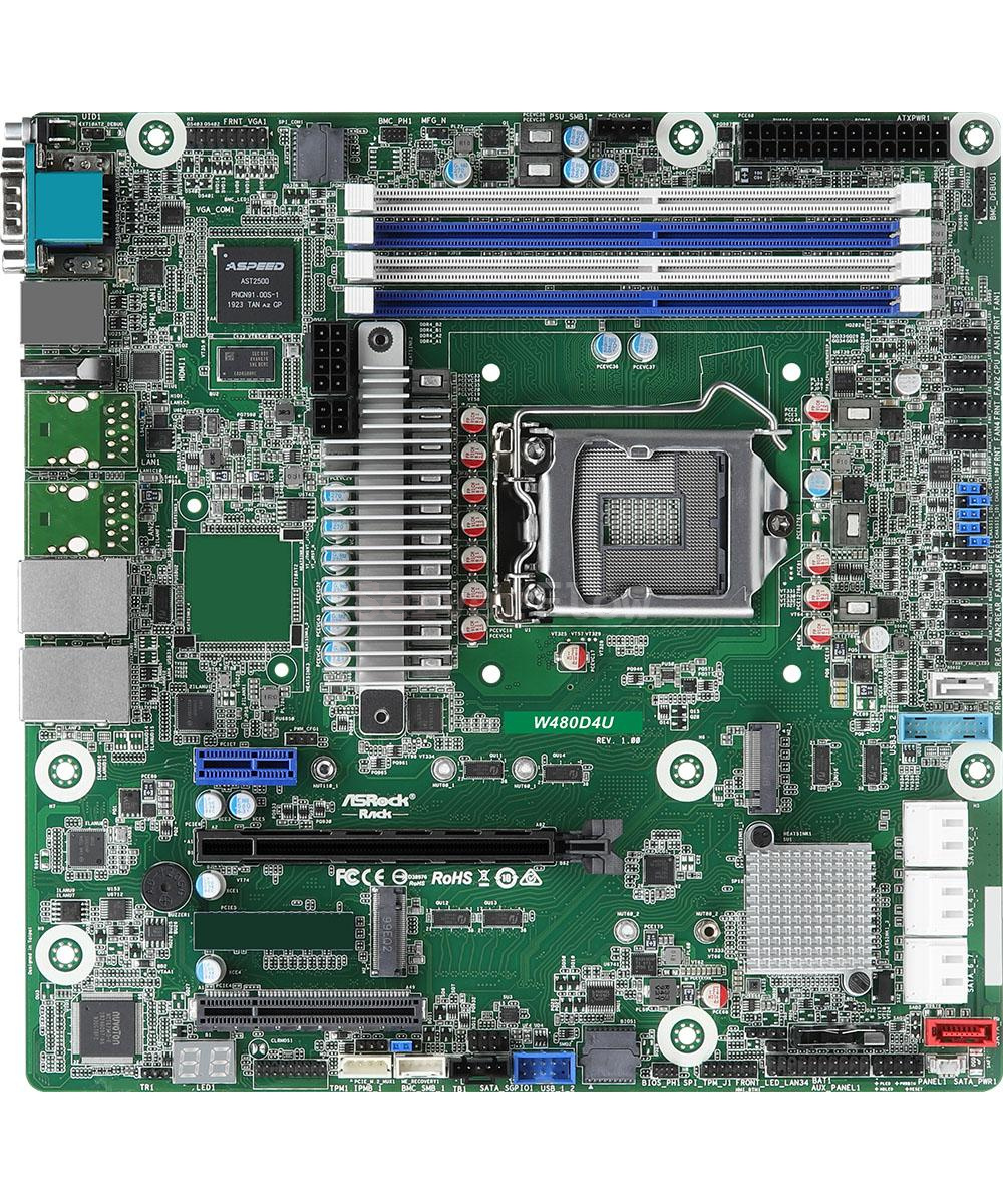 Материнская плата ASRock W480D4U