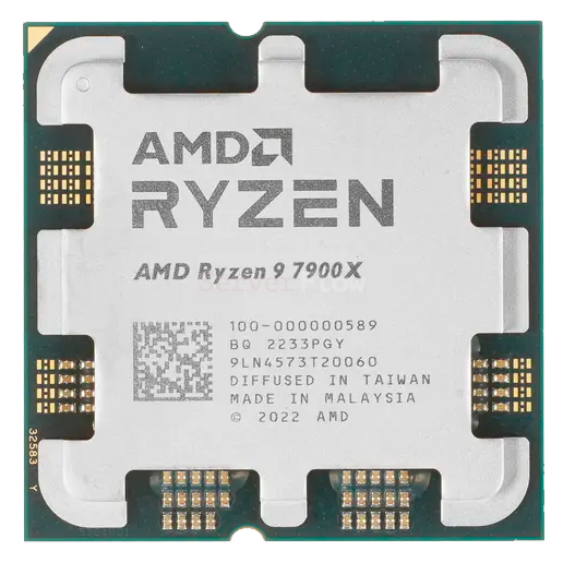 Процессор AMD Ryzen™ 9 7900X (12c/24t, 4.7GHz-5.6GHz, 170W, 64MB L3)