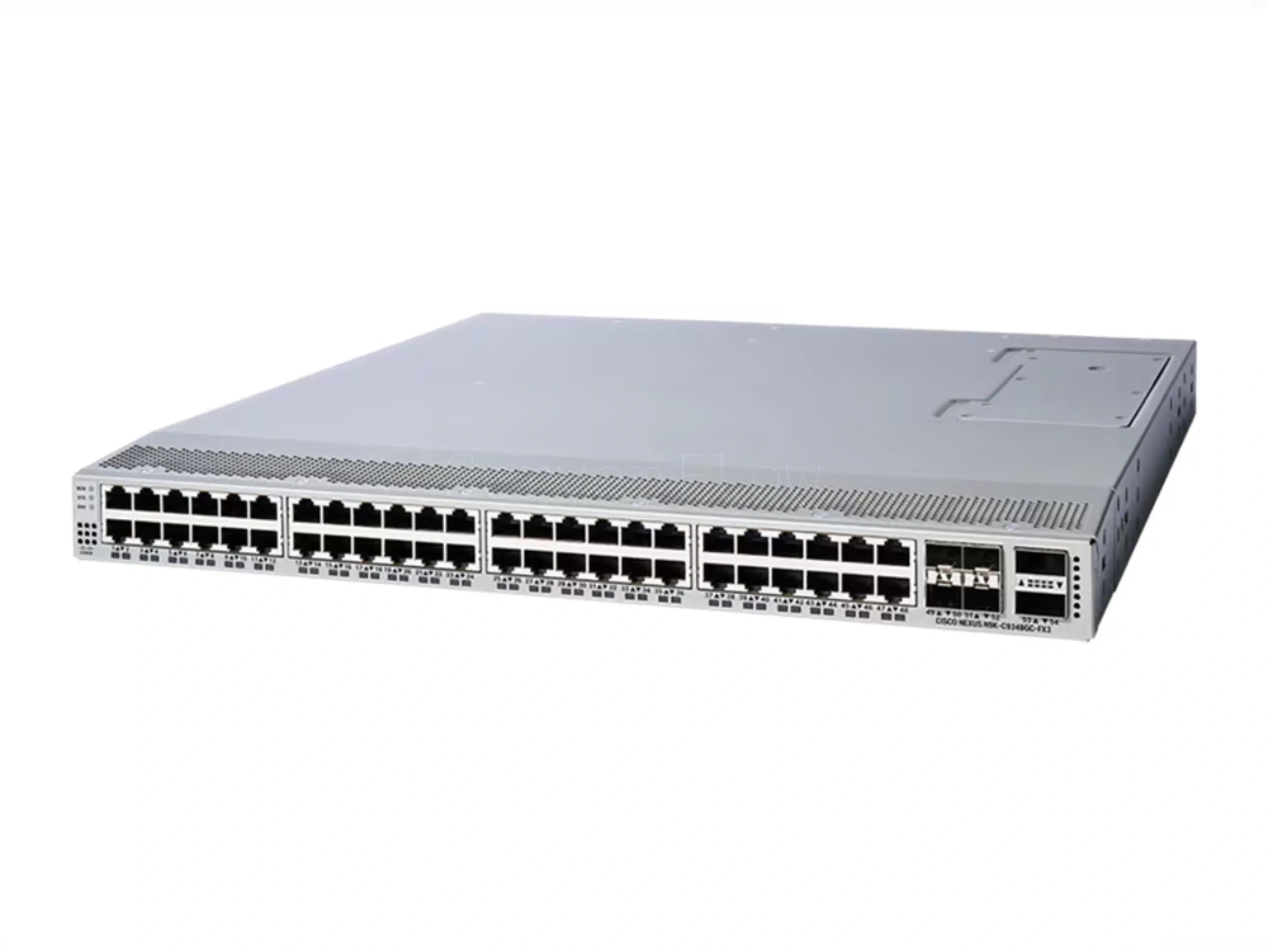 Коммутатор Cisco Nexus N9K-C9348GC-FX3 (48x RJ45 0.1/1 Гбит/с, 4x SFP28 25 Гбит/с, 2x QSFP28 100 Гбит/с) - PI