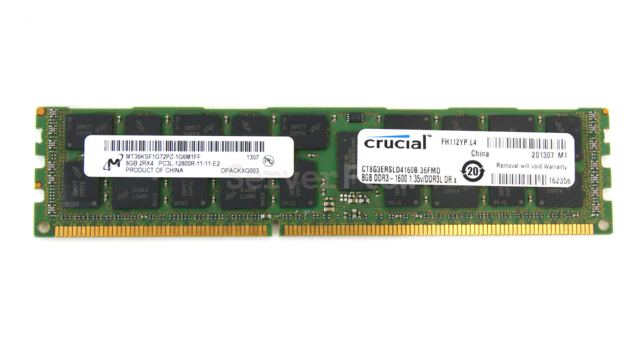 Оперативная память 8GB DDR3 ECC REG Micron 1600Mhz 2Rx4(MT36JSF1G72PZ-1G6K1HE)