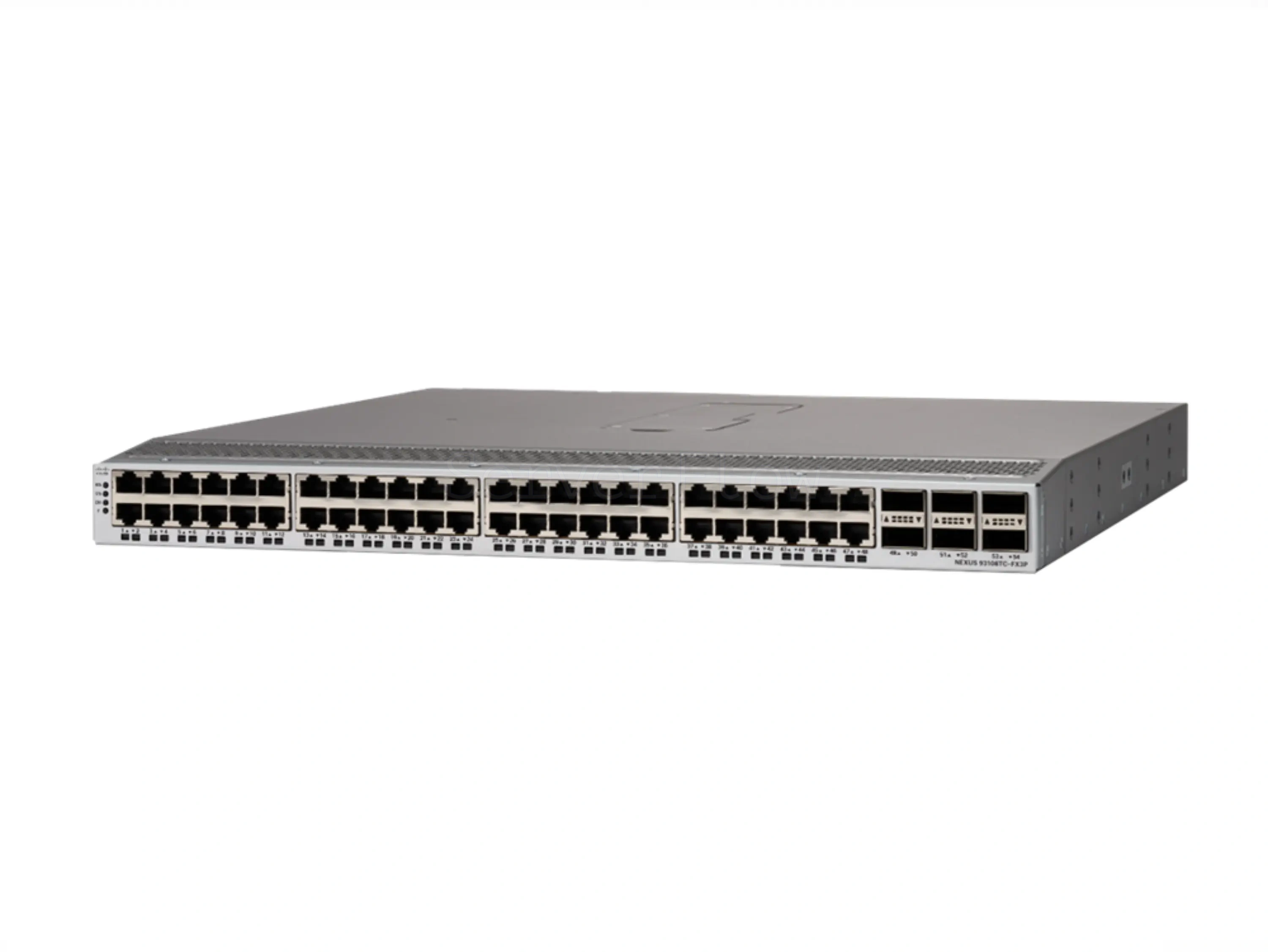 Коммутатор Cisco Nexus N9K-C93108TC-FX3P (48x RJ45 0.1/1/2.5/5/10 Гбит/с, 6x QSFP28 100 Гбит/с) - PE