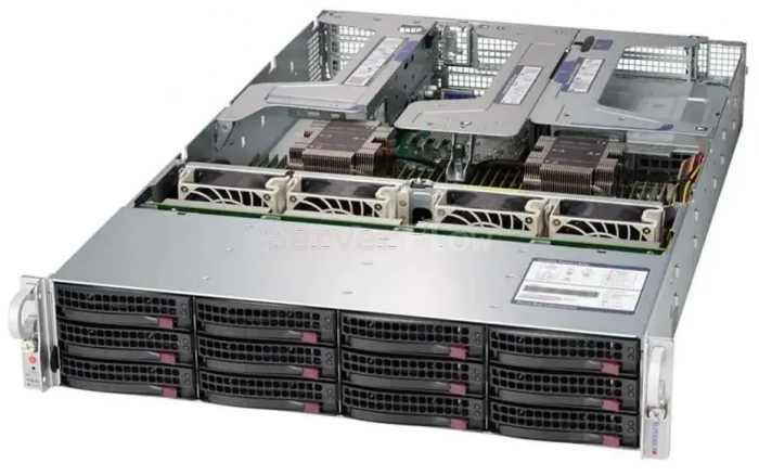 Supermicro SuperServer 6029U-TR4 12LFF (8x SAS/SATA 12GBe + 4 NVMe/SAS/SATA 12GBe, 2x 1000W, 24DIMM, 2CPU)