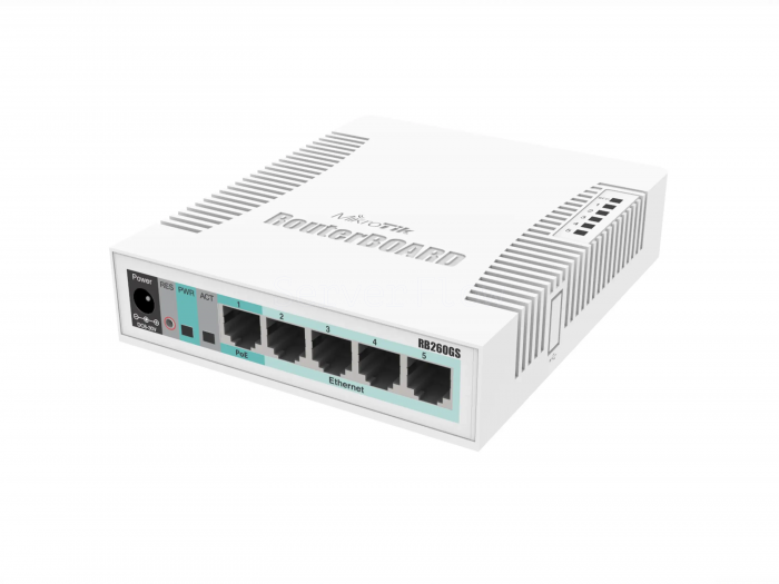 Коммутатор MikroTik RB260GS (5x RJ45 1 Гбит/с, 1x SFP 1 Гбит/с)