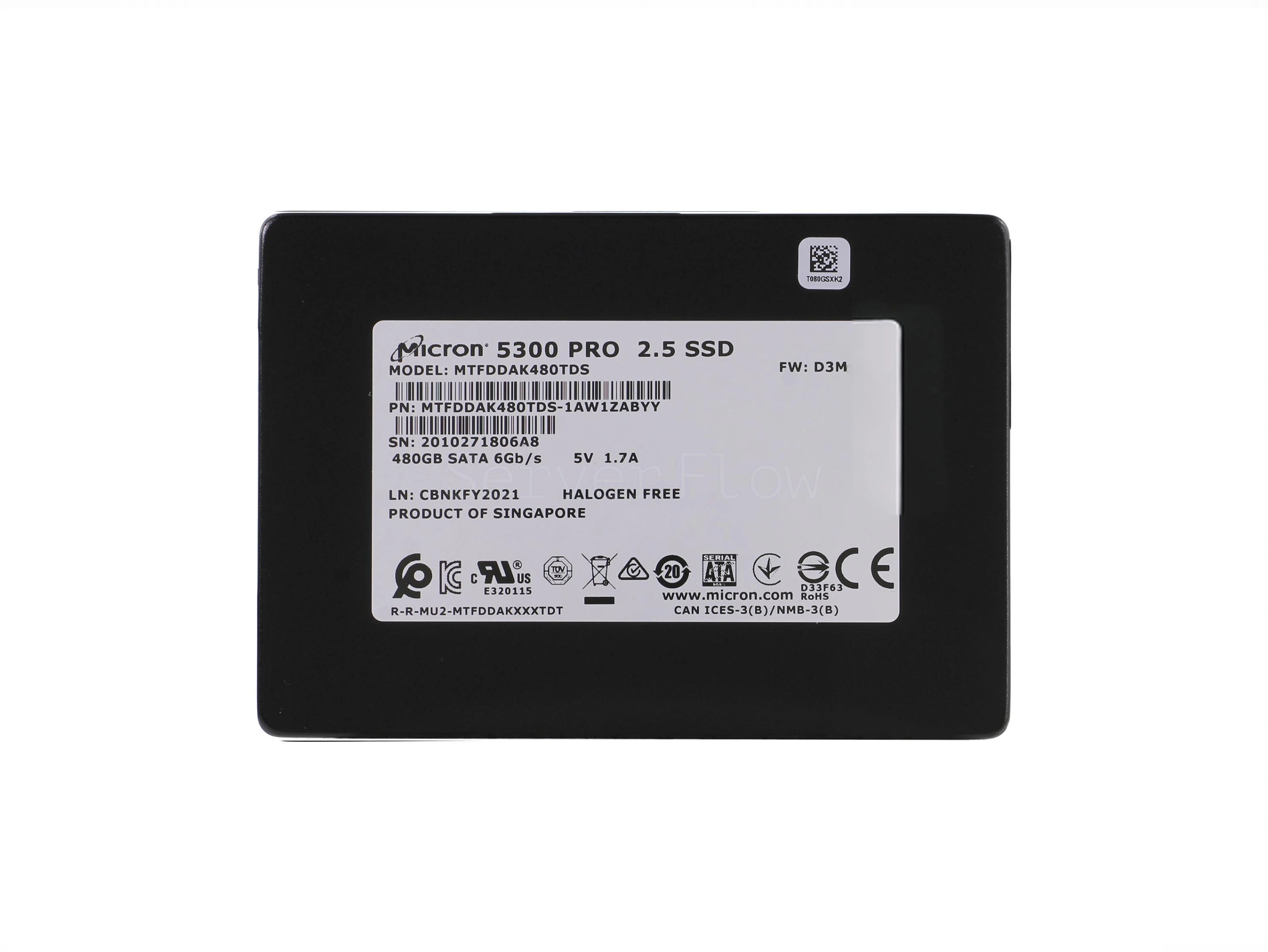 SSD-накопитель Micron 5300 PRO 480GB 2.5" 6Gb/s [MTFDDAK480TDS]