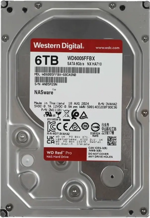 Жесткий диск WD Red Pro 6TB 3.5" SATA 6GB/s [WD6005FFBX]