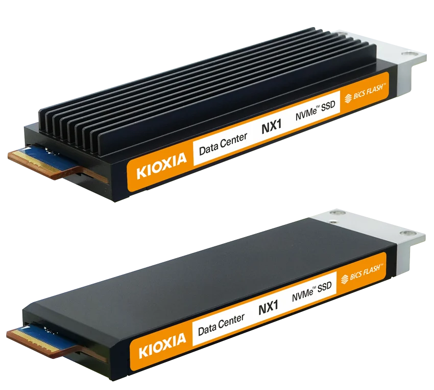 KIOXIA представила NVMe SSD E1.S NX1 — первые твердотельные накопители с жидкостным охлаждением