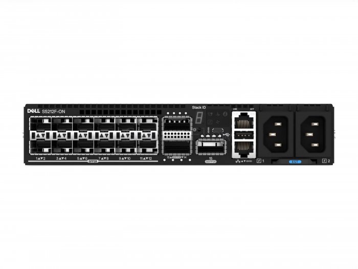 Коммутатор Dell PowerSwitch S5212F-ON IO/PS Airflow (12x SFP28 25 Гбит/с, 3x QSFP28 100 Гбит/с)