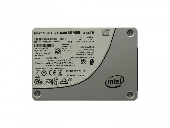 SSD-накопитель Intel DC S4500 3.84TB 2.5" SATA 6Gb/s [SSDSC2KB038T701]