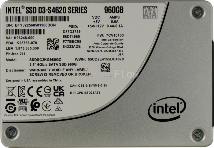 SSD-накопитель Intel D3-S4620 960GB