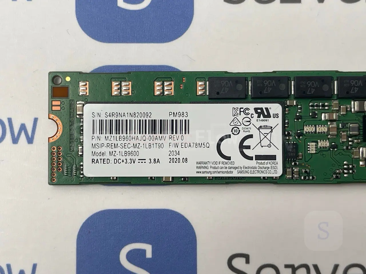 Твердотельный накопитель M2 SSD Samsung PM983 PCIe 3.0 960GB 1.3DWPD (Новый)