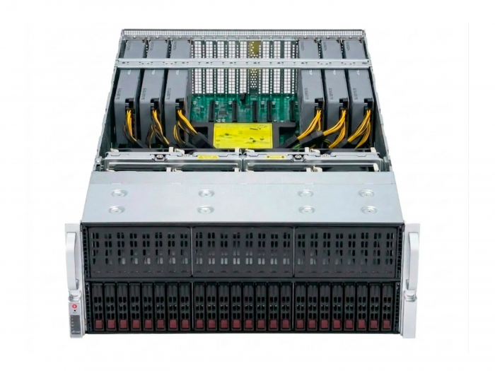 Supermicro 4028GR-TR (6× Radeon AI PRO R9700 32GB, 2× Xeon E5 2697Av4 RAM 128GB)