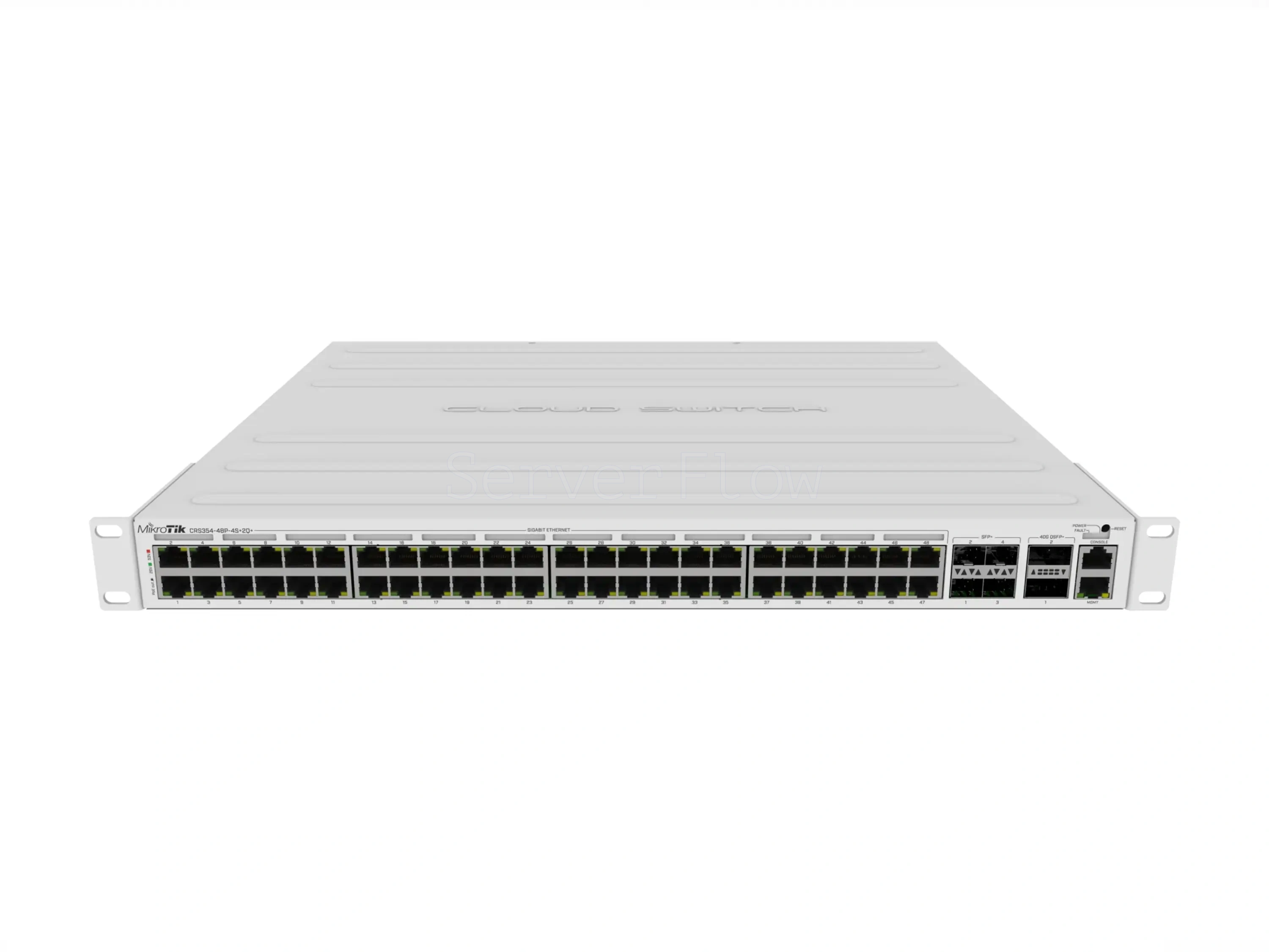 Коммутатор MikroTik CRS354-48P-4S+2Q+RM (48x RJ45 1 Гбит/с, 4x SFP+ 10 Гбит/с, 2x QSFP+ 40 Гбит/с)