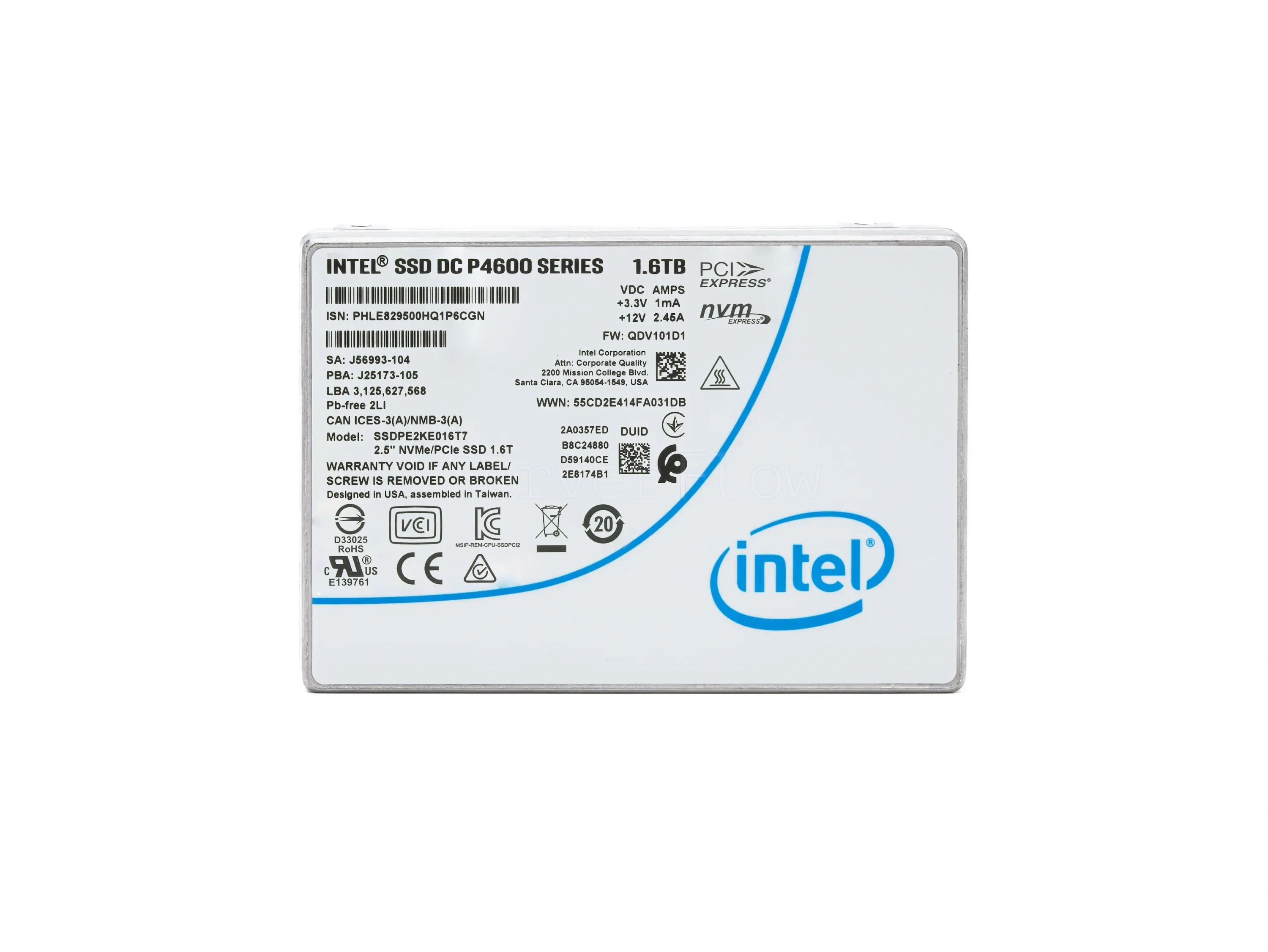 SSD-накопитель Intel DC P4600 1.6TB 2.5" U.2 [SSDPE2KE016T701]