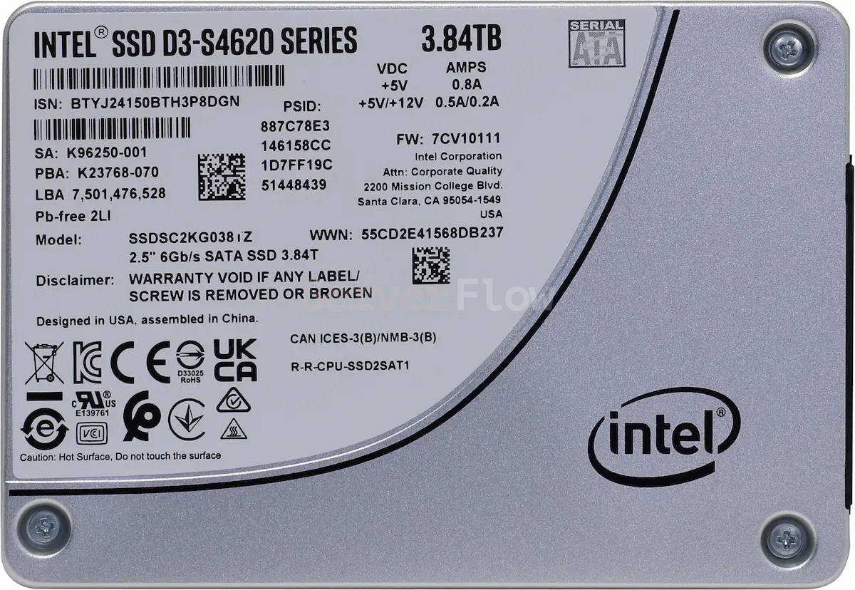 SSD-накопитель Intel S4620 3.84TB 2.5" 6gb/s 5 DWPD (SSDSC2KG038TZ01)