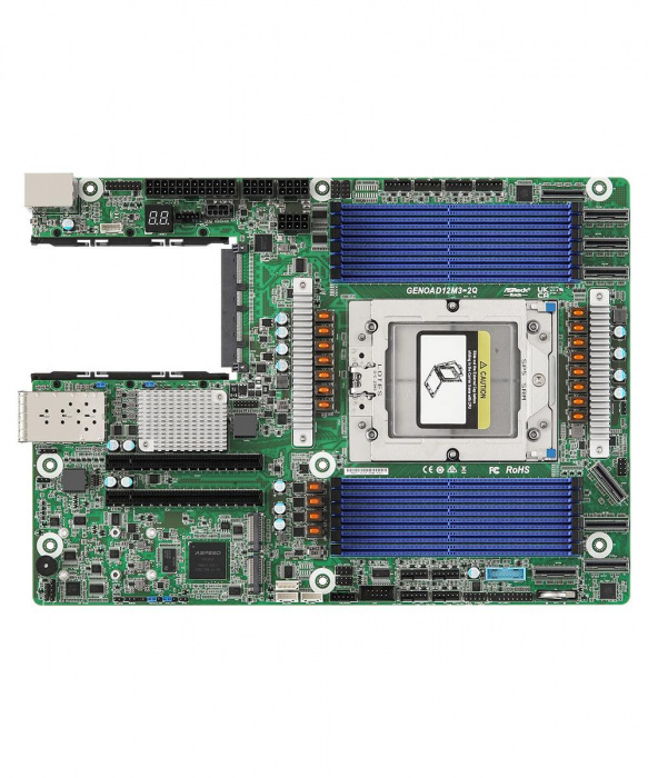 Материнская плата ASRock Rack GENOAD12M3-2Q (Proprietary, SP5, 12 DIMM)