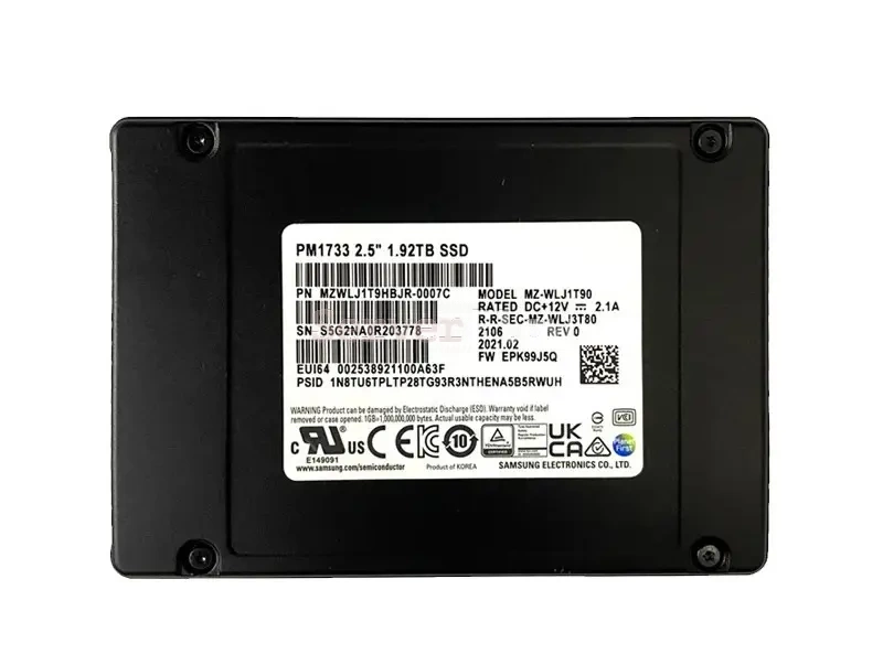 SSD-накопитель SAMSUNG PM1733 U.3 3.84TB