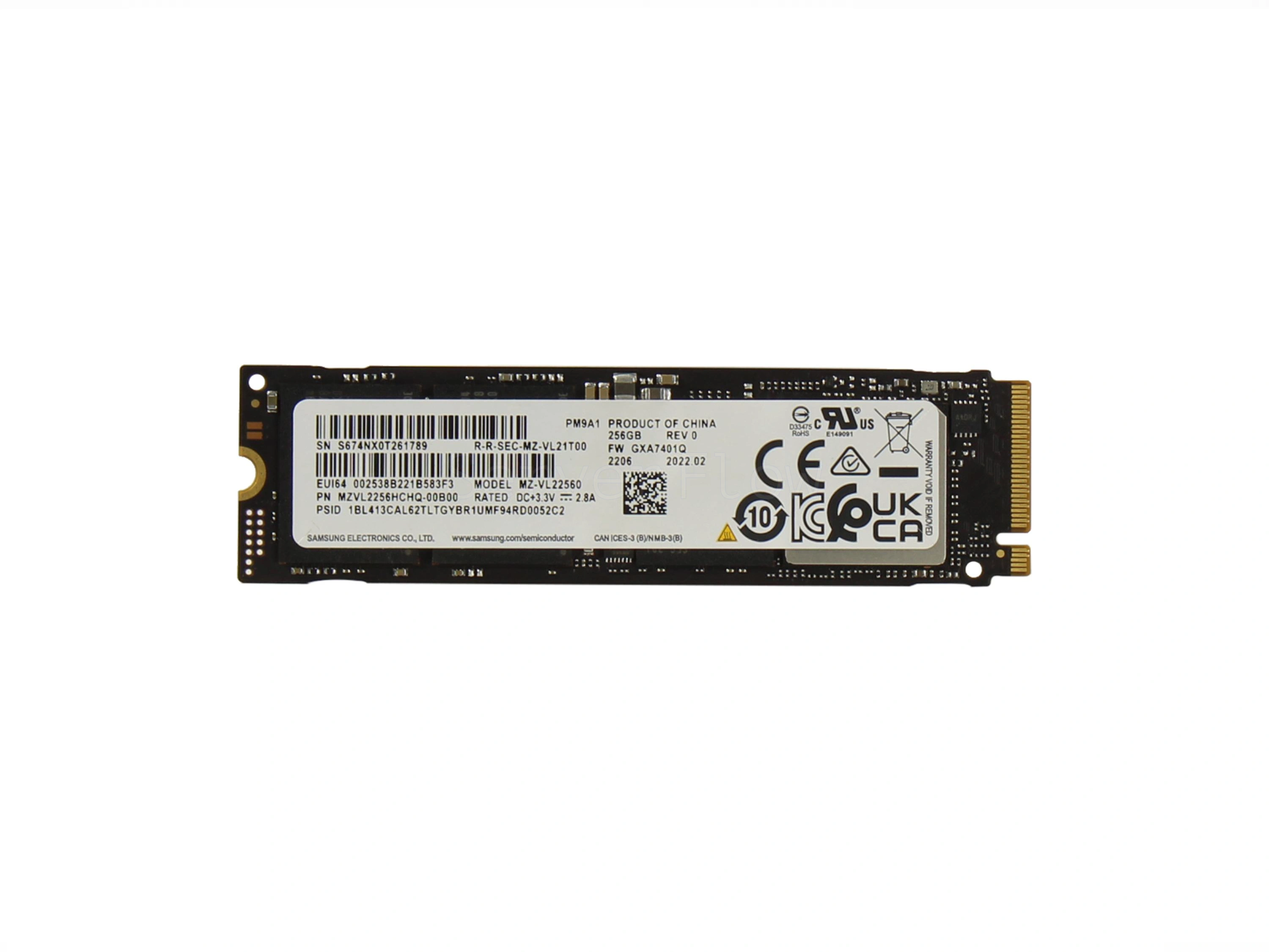 SSD-накопитель Samsung PM9A1 256GB M2 [MZVL2256HCHQ]