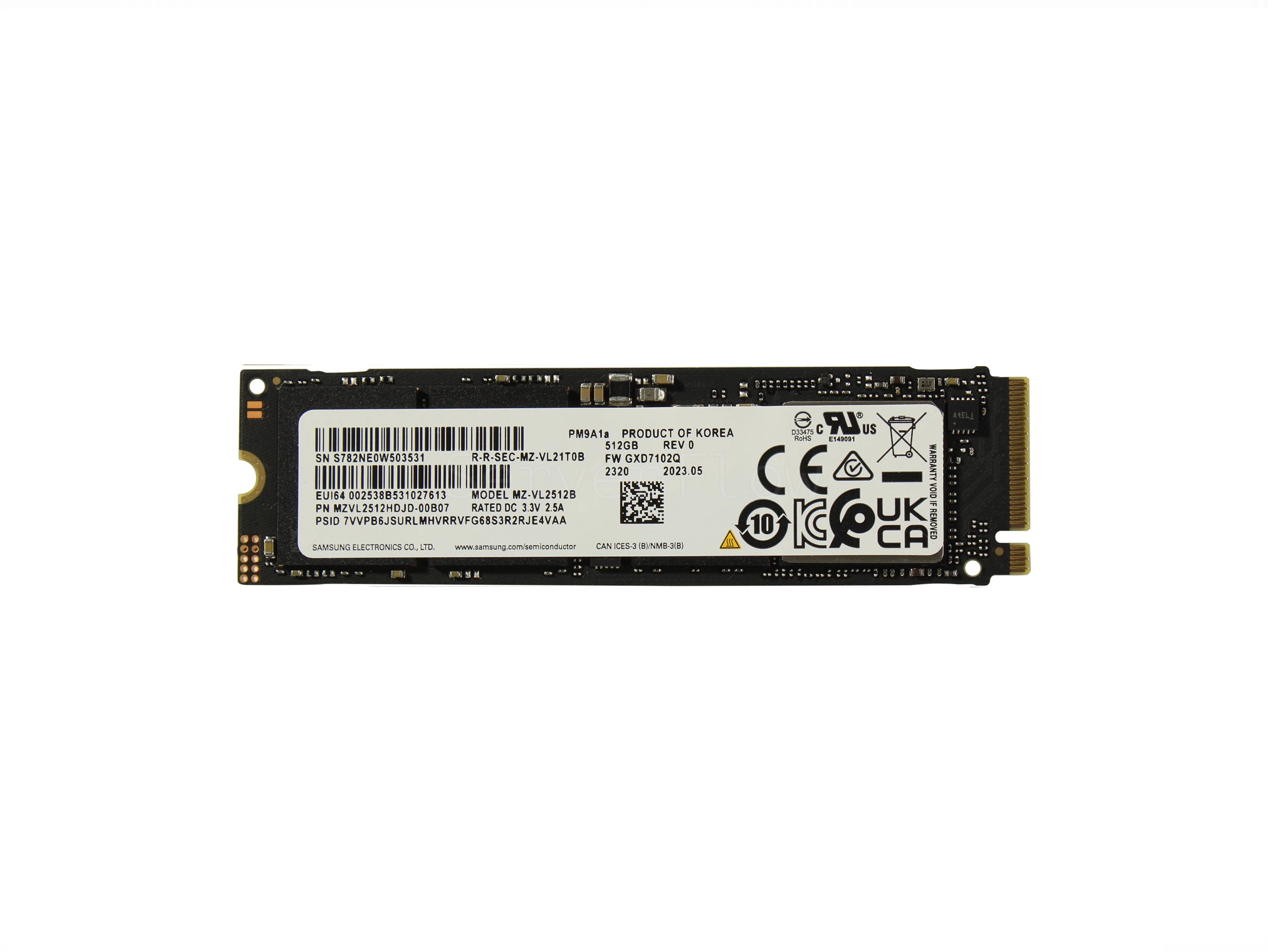 SSD-накопитель Samsung PM9A1a 512GB M2 [MZVL2512HDJD-00B07]