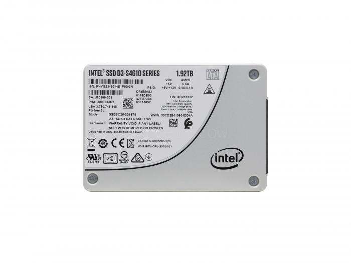 SSD-накопитель Intel D3-S4610 1.92TB 2.5" SATA 6Gb/s [SSDSC2KG019T801]