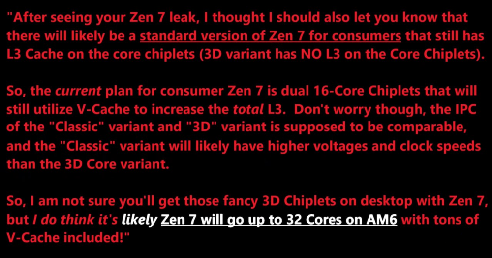 AMD Zen 7 — свежие подробности от инсайдера Moore's Law Is Dead