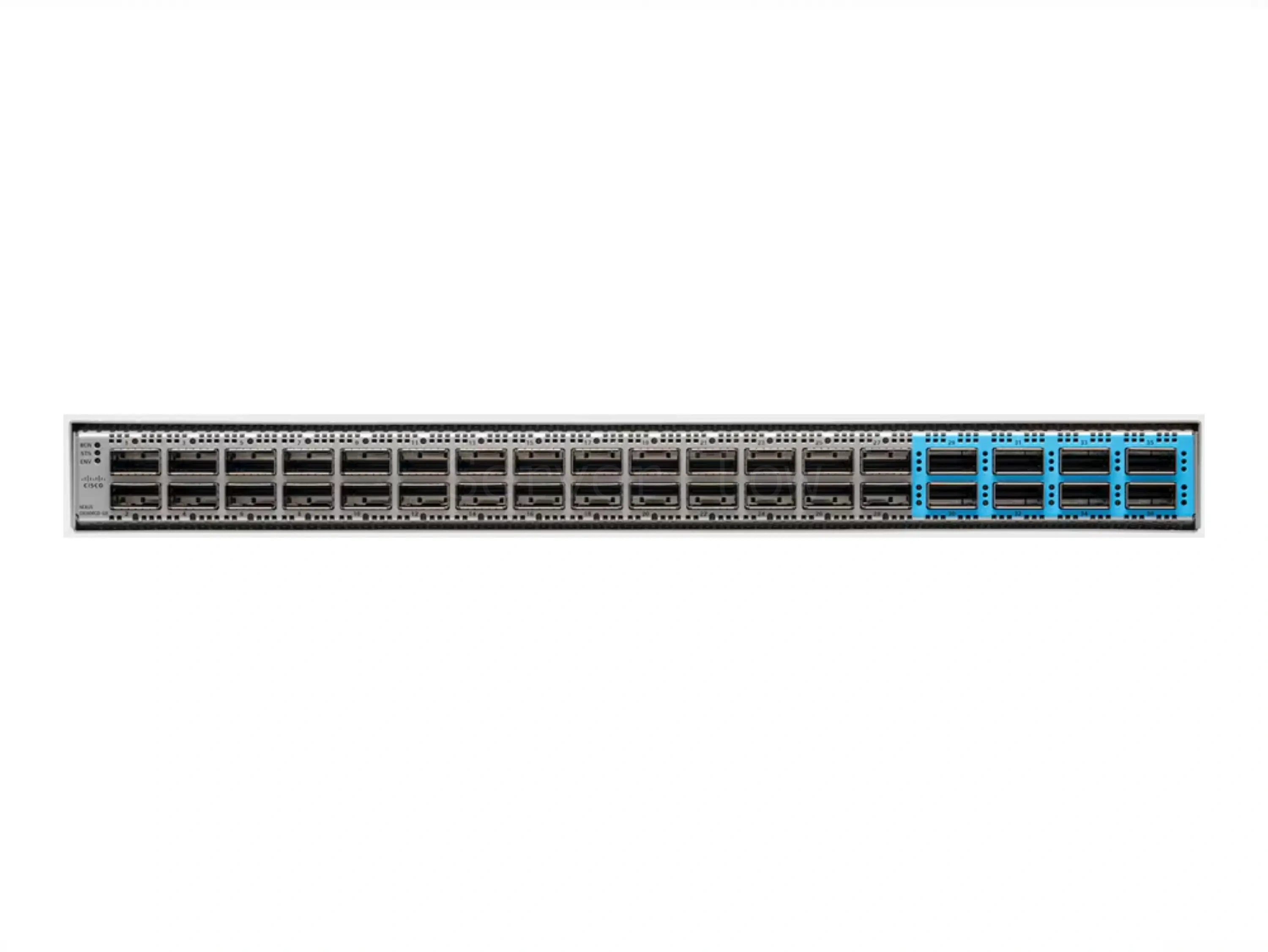 Коммутатор Cisco Nexus N9K-C93600CD-GX (28x QSFP28 100 Гбит/с, 8x QSFP-DD 400 Гбит/с) - PE