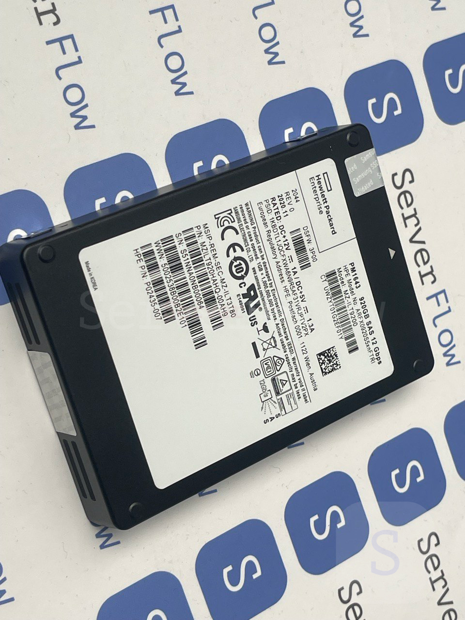 SSD-накопитель HPE Samsung PM1643 (MZ-1LT9200) 920GB 1 DWPD (НОВЫЕ)