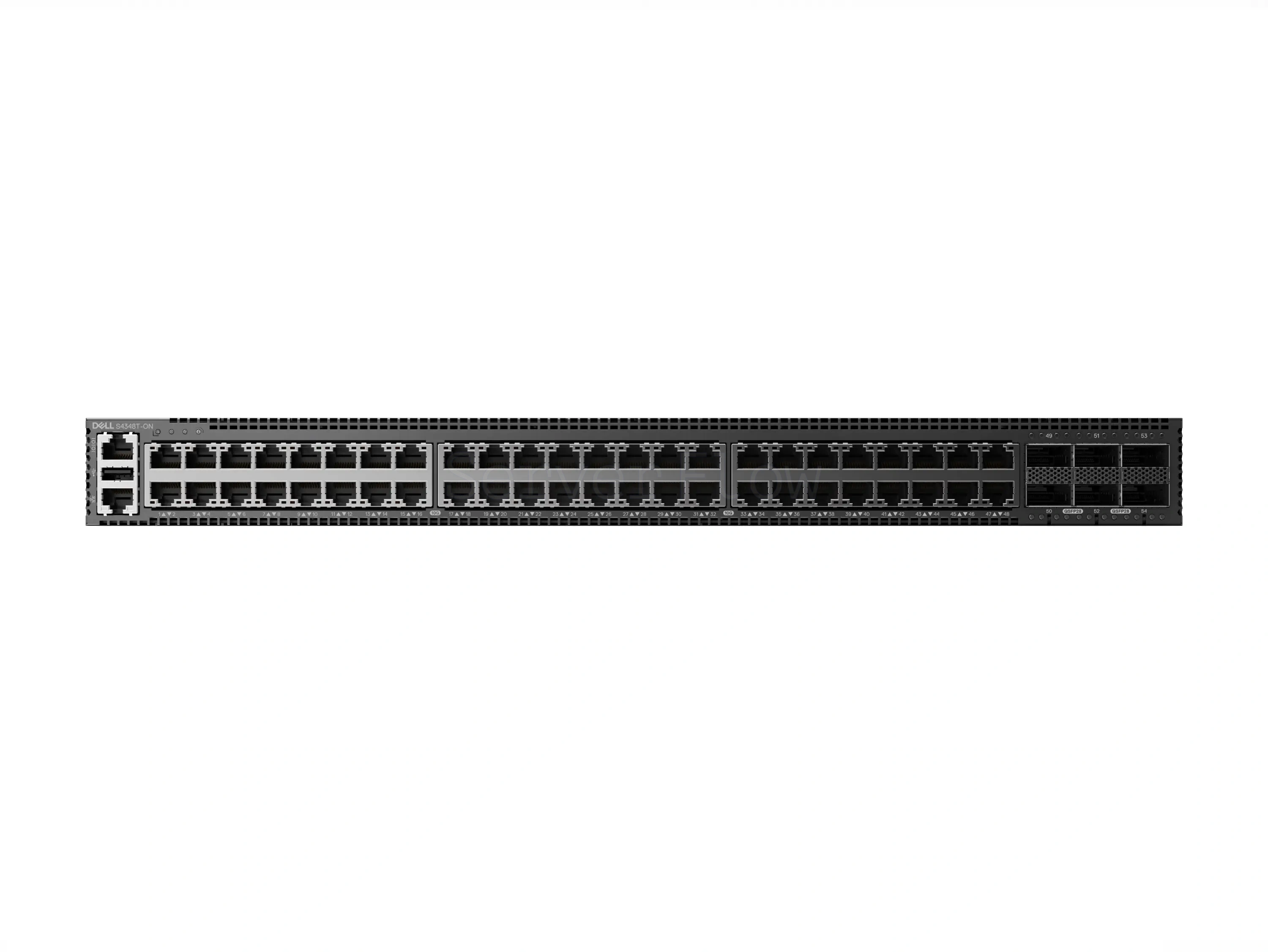 Коммутатор Dell PowerSwitch S4348T-ON PS/IO Airflow (48x RJ45 10 Гбит/с, 6x QSFP28 100 Гбит/с)