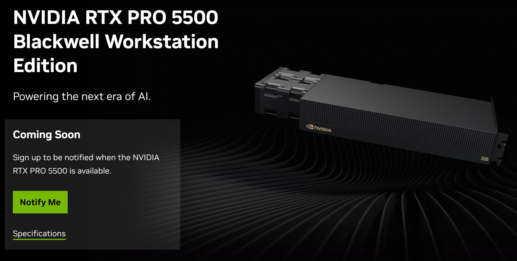 NVIDIA RTX PRO 5500 Blackwell — профессиональная видеокарта с 84 ГБ GDDR7, 21 760 ядрами CUDA и TDP 600 Вт
