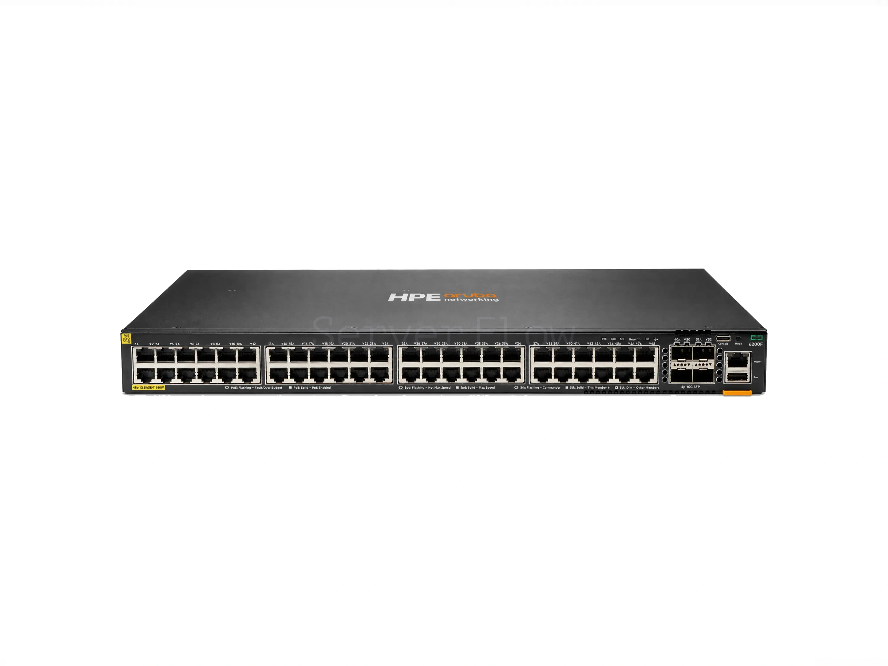 Коммутатор HPE Aruba CX 6200F 24G Class4 PoE 4SFP 370W (24x RJ-45 1 Гбит/с, 4x SFP 1 Гбит/с) [S0M82A]