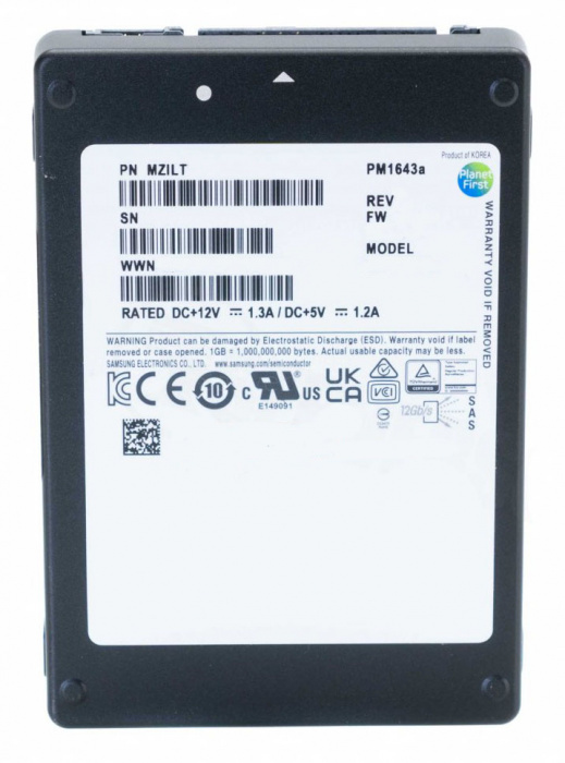 SSD-накопитель Samsung PM1643a SAS 12G 15.36TB [MZILT15THALA-00007]