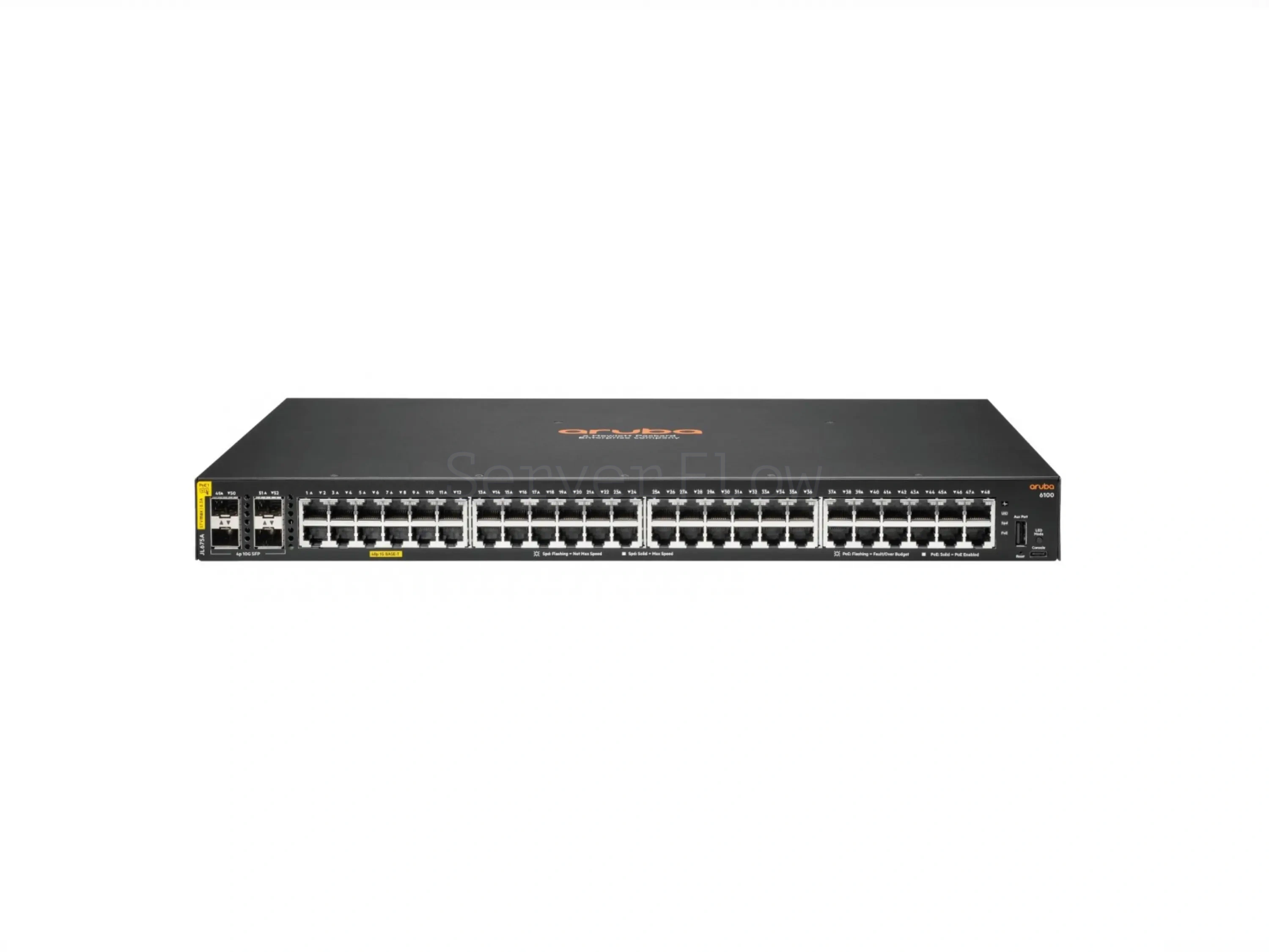 Коммутатор HPE Aruba CX 6100 48G Class4 PoE 4SFP+ 370W (48x RJ-45 1 Гбит/с, 4x SFP+ 10 Гбит/с) [JL675A]